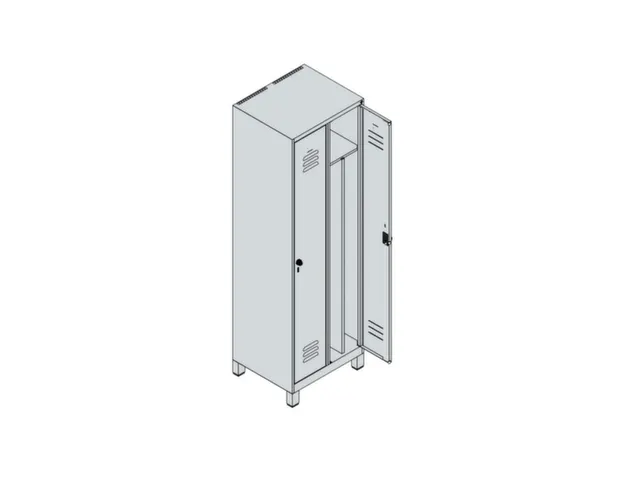 locker voor scheiding van kleding,HxBxD 1950x600x500mm,2vak