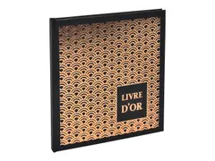 Gastbk 140p.goud 21x 19cm PALMYRE zw.boog