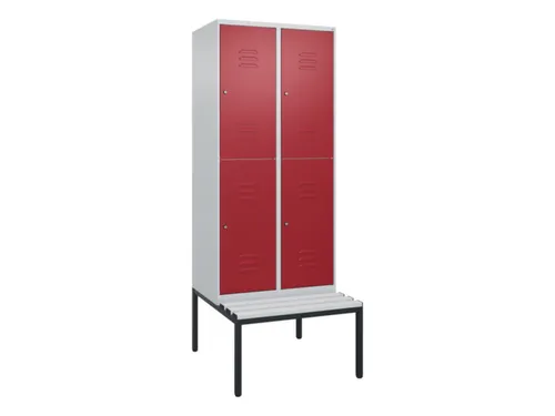 Dubbeldekse dekenkist,HxBxD 2120x800x815mm,2x2vak.,vak B 400mm