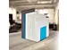 Boekensteun MAUL 10x10x13cm acryl set 2 neon blauw transparant