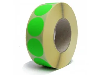 Etiketten Op Rol 35mm Fluor Groen Met Dispenser 500 Stuks - 1