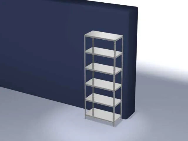 magazijnstelling,grondveld,HxBxD 2500x1000x500mm,vaklast 200kg