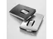 Etui pour cartes de visite noir imitation cuir "Snap" pour max 12 cart