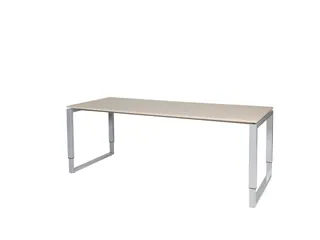 Domino Plus Bureau Hoogte Verstelbaar 2000x800mm Grijs 25mm Alu O-Poot - 1