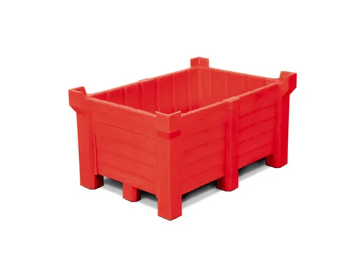 stapelbak,HxLxB 600x800x1000mm,260l,PE,rood,Wanden gesloten