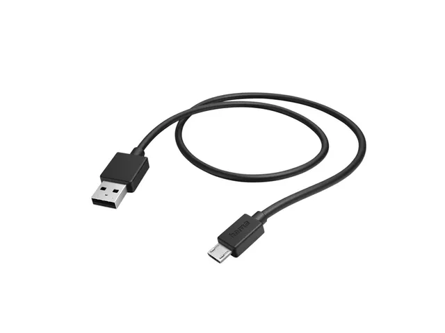 Kabel Hama USB-A - micro-USB 2.0 1 meter zwart