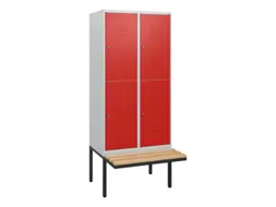 Dubbeldekse dekenkist,HxBxD 1950x800x815mm,2x2vak.,vak B 400mm