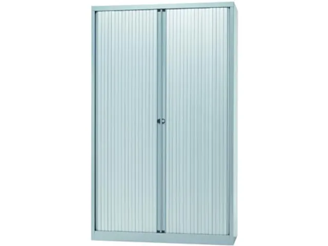 Roldeurkast, Ft 198 X 120 X 43 Cm, Zilverkleurig