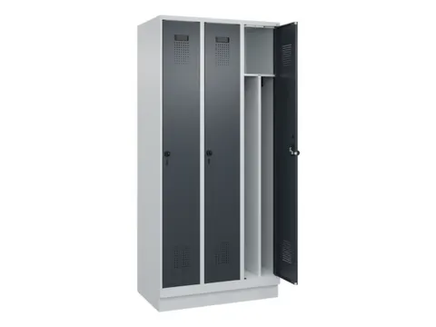 locker voor scheiding van kleding,HxBxD 1950x900x500mm,3vak