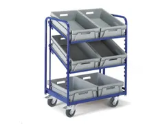 Bijzetwagen Euronorm Bakken 600x400mm 200kg Met 3 Eurobakken