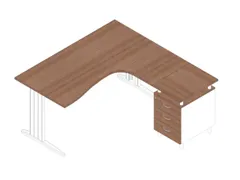 bureauset bureau staand ladeblok rechts 730x1600x1650mm Canaletto