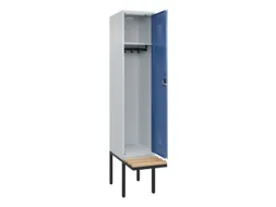 locker met bank,HxBxD 2120x400x815mm,1vak,vak B 400mm,cilinderslot