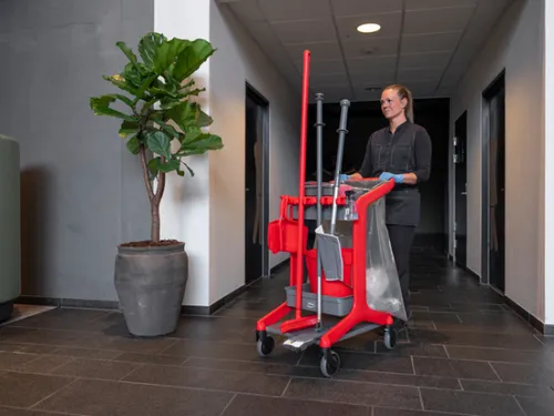 Vikan Hygiene vuilniszakhouder voor HyGo Mobile Cleaning Station grijs