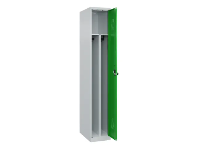 Armoire vestiaire 1850x300x500mm 1 compartiment RAL7035/RAL6037