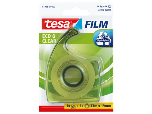 Plakband Tesa 57968 eco&clear 19mmx33m dispenser