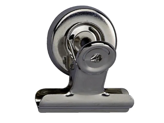 Papierklem MAUL Bulldog met magneet 40mm capaciteit 15mm zilver