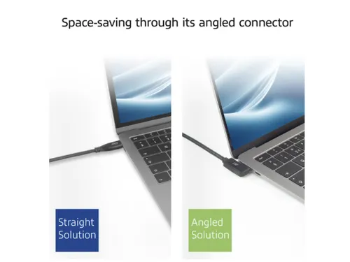 Kabel ACT USB-C hoek links/rechts USB-C hoek boven/beneden 10Gbps 2m
