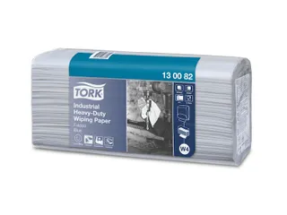 Reinigingsdoek Tork 130082 Heavy-Duty W4 gevouwen 100 vel blauw 130082 - 3