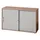 Schuifdeurkast Hxbxd 748X1200X400Mm 2 Oh Kastromp/front Noten/zilver
