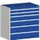 ladekast HxBxD 1000x1050x750mm 6laden zware lasten RAL7035 RAL5010