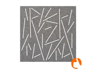 Akoestisch wandpaneel vierkant met patroon uitsnede 100x100cm Grijs - 1
