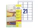 Adresetiket Avery 63.5x38.1mm transparant Laserprinter 525 stuks