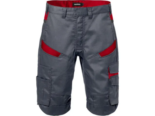 Fristads 2562 STFP short voor P/COT, grijs/rood, maat C50, per stuk