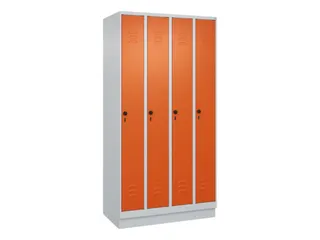 locker,HxBxD 1950x1000x500mm,4vak,vak B 250mm,draaigrendel,sokkel - 1