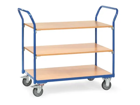 Tafelwagens 1800 200kg 2 Etages 850x500mm Houten Plaat