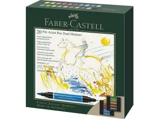 Tekenstift Faber-Castell Pitt Artist Pen duo marker etui a 20 stuks - 8