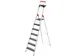 escabeau,7marches XXL,marches/plateforme noir,Hauteur 1,5m