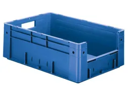 Euronorm Stapelkrat Blauw 210x600x400mm 38l Gesloten Grijpopening