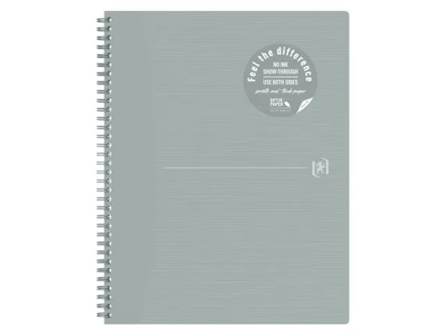 Spiraalblok Oxford Origin A4+ lijn 70vel grijs