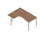 In hoogte verstelbaar hoekbureau 680-760x1600x1200mm canaletto-hout
