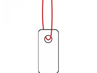 Herma 6919 Hanglabel 10x22mm Wit karton met Rood draad 1000 stuks - 2