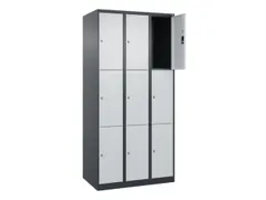 lockerkast,HxBxD 1850x900x500mm,3x3vakken,vak B 300mm,cil.-slot