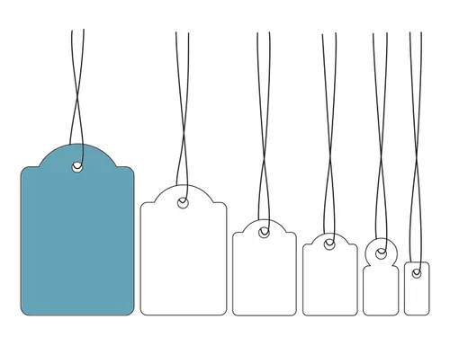 HERMA 6948 Hanglabel 32x50mm Wit karton met wit draad 1000 stuks