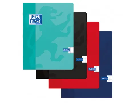 Schrift Oxford school A5 72blz ruit 5mm assorti