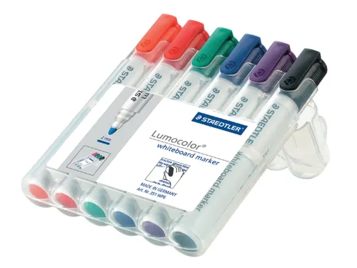 Whiteboardmarker Staedtler Lumocolor 351 standaard assorti 6 stuks