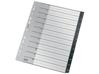 Tabblad Leitz Recycle A4 11-gaats 1-12 extra breed PP - 5