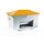 Strooigoedbak Gvk 1500l 1040x1840x1430mm Grijs/Oranje Uitschep Opening