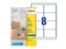 inkjetetiket Avery 99,1x67,7mm wit 40 vel 8 etiketten per vel