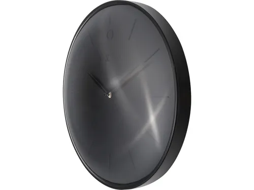 Wandklok NeXtime Glamour Ø40cm metaal zwart streepaanduiding