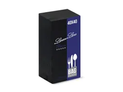 BulkySoft Bestekpochetten Servetten Zwart Airlaid 1laags 40x40cm 1000