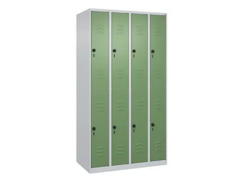 dubbeldekse locker,HxBxD 1850x1000x500mm,4x2vak.,vak B 250mm