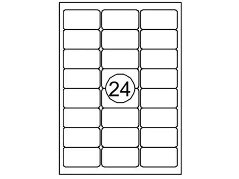 Rillprint Etiket 64.6x33.8mm 24 op een vel 1000 Vel