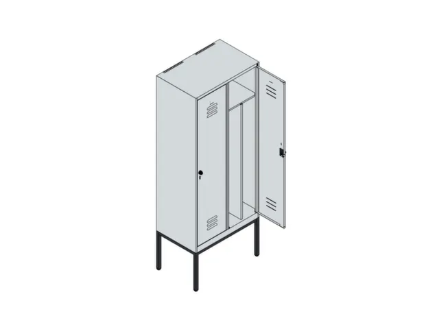 locker voor scheiding van kleding,HxBxD 2120x800x500mm,2vak