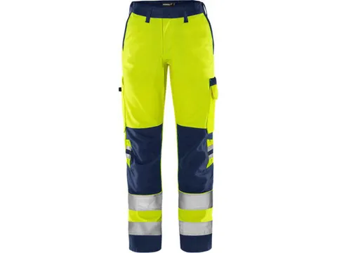 High vis Green broek dames Geel Marine Blauw klasse 2 2642 Maat 36
