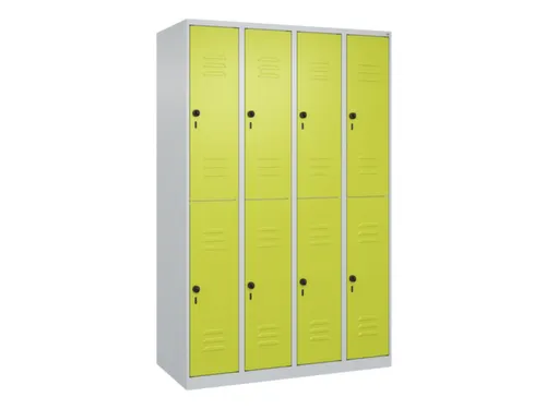 dubbeldekse locker,HxBxD 1850x1200x500mm,4x2vak.,vak B 300mm