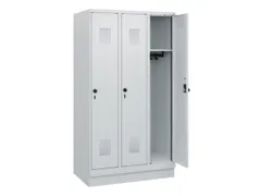 schoollocker,HxBxD 1630x900x500mm,3vak,vak B 300mm,draaigrendel,sokkel